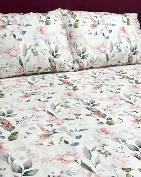 Lenjerie de pat din bumbac ranforce 100% - Darielle roz [2]