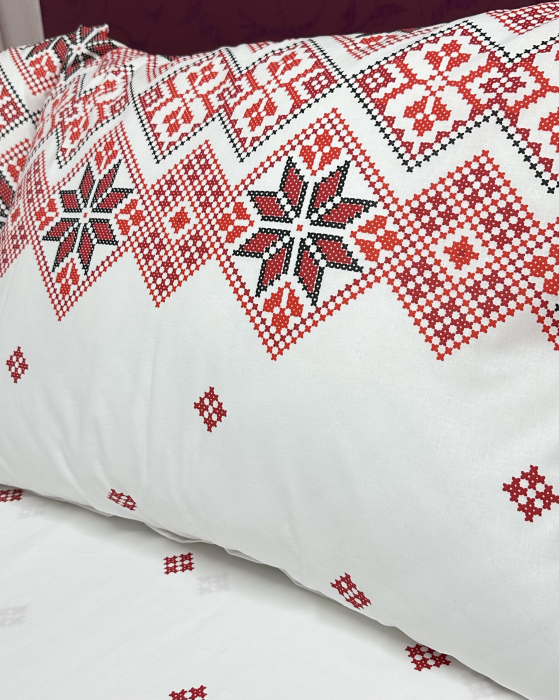 Lenjerie de pat din bumbac ranforce 100% - Tradițional Românesc [2]