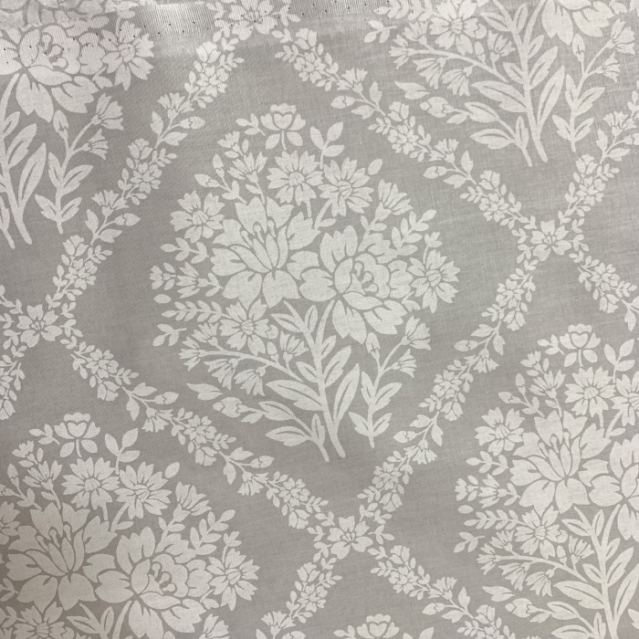 Lenjerie de pat din bumbac ranforce- Decor floral in stil baroc, gri [2]