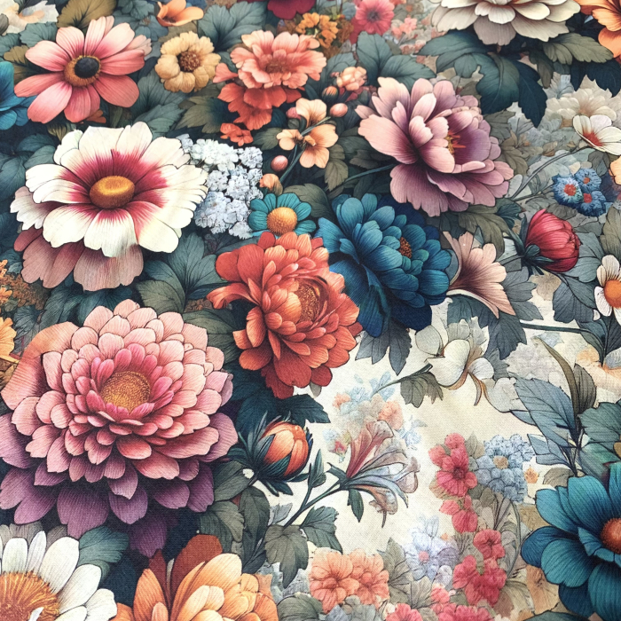 Lenjerie de pat din bumbac ranforce - Gradina cu Flori [2]