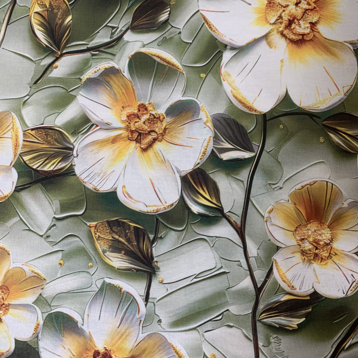 Lenjerie de pat din bumbac ranforce- Orhidee Alba [2]