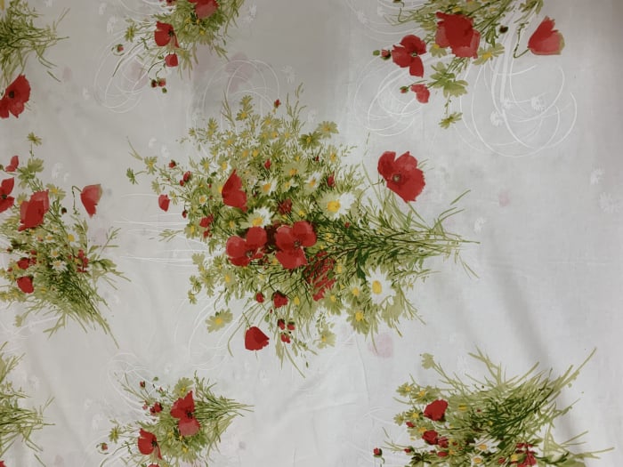 Lenjerie de pat dublu din bbc satinat- Maci și romaniță [3]