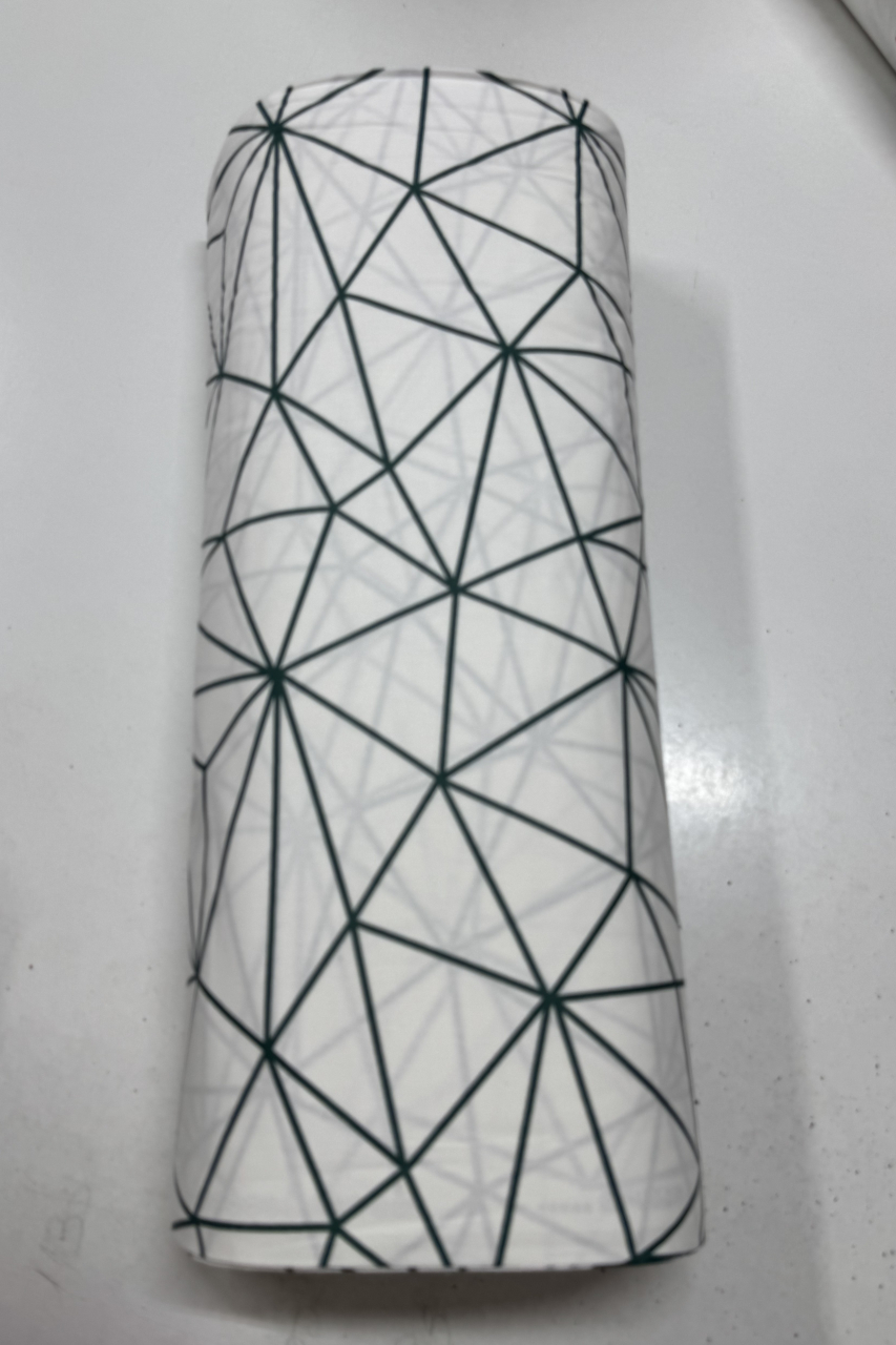 Metraj Bumbac Ranforce - Model geometric- linii smarald [2]