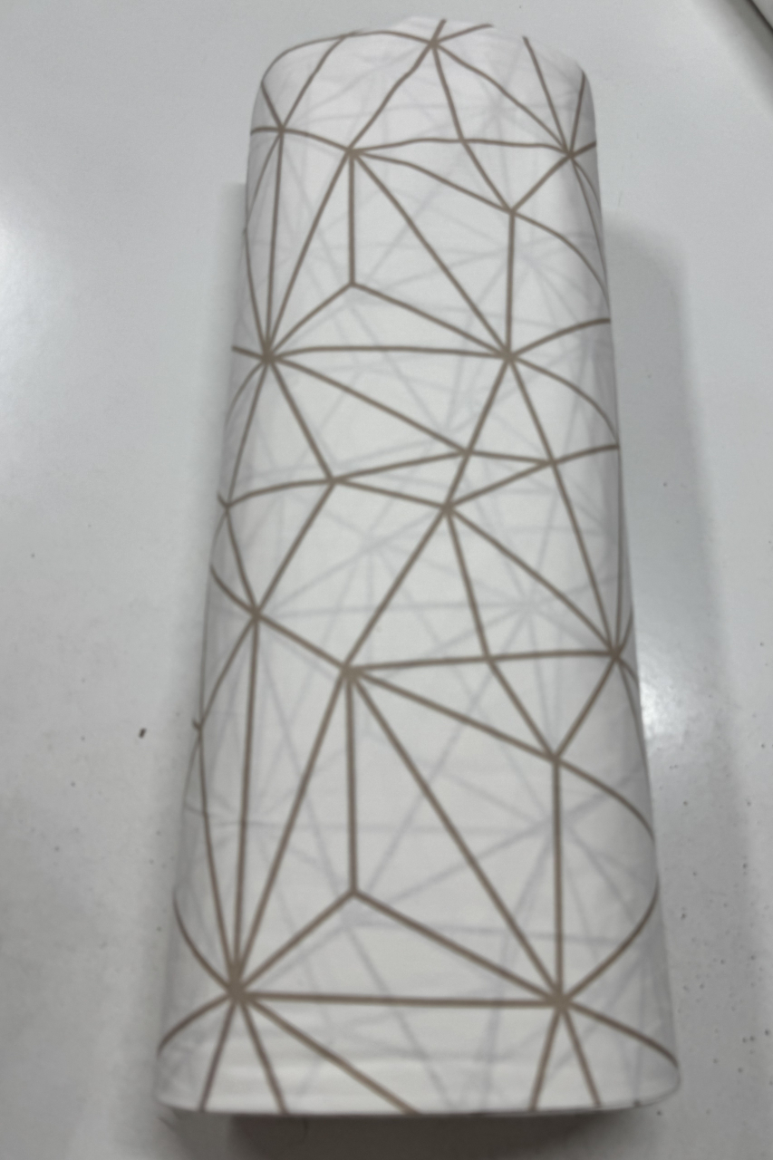 Metraj Bumbac Ranforce - Model geometric-  linii bej [1]
