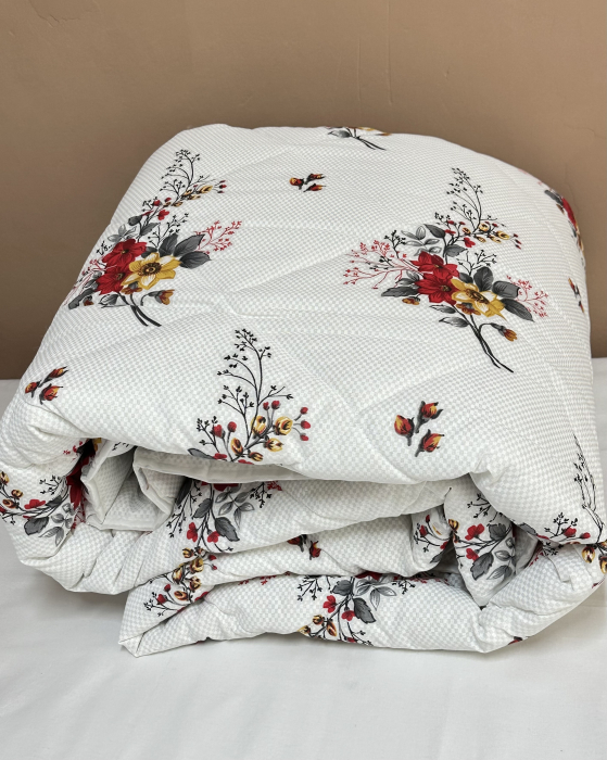 Pilotă antialergică vară| Umplutură Melană|Dos bumbac|Buchet Anemone Rosii [4]