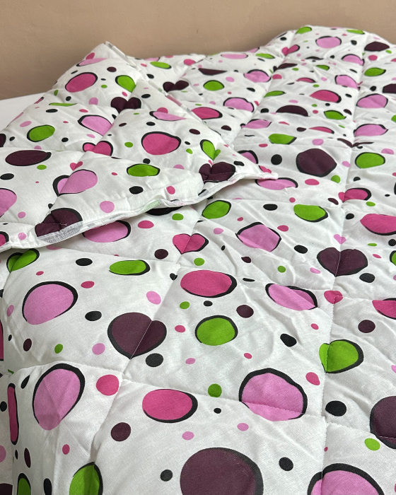 Pilotă antialergică vară| Umplutură Melană|Dos bumbac| Buline colorate [3]