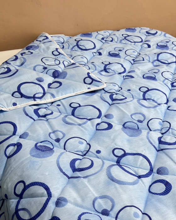 Pilotă antialergică vară| Umplutură Melană|Dos bumbac| Cercuri albastre [3]