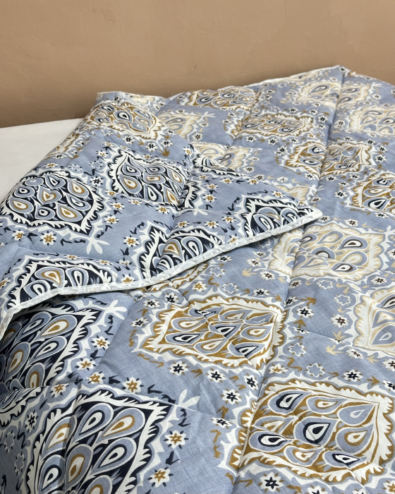 Pilotă antialergică vară| Umplutură Melană|Dos bumbac|Model Paun [3]