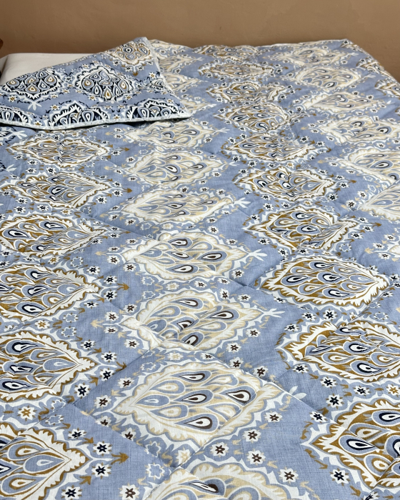 Pilotă antialergică vară| Umplutură Melană|Dos bumbac|Model Paun [2]