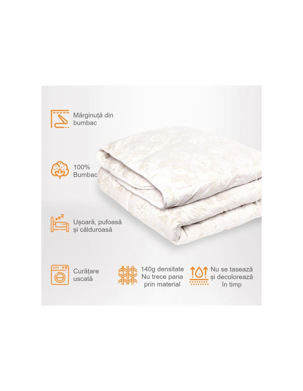 Pilotă cu15% puf și 85% pană de Gâscă, Argintiu [2]