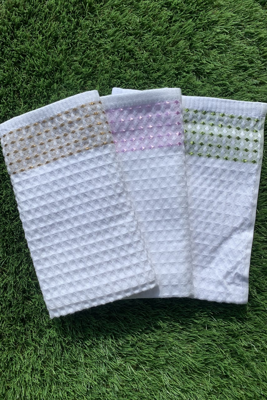 Prosop de bucătărie brodat Alb, 40×70 cm [1]