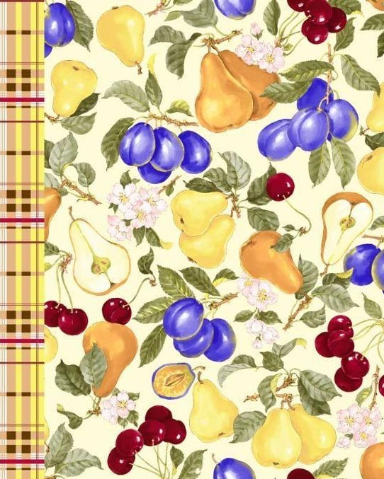 Set 4 prosoape de bucatarie 33/50 cm, bumbac 100%, fructe si legume [2]