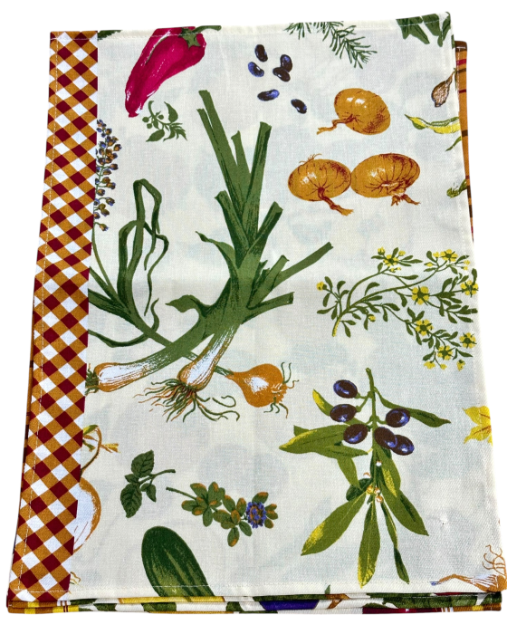 Set 4 prosoape de bucatarie 33/50 cm, bumbac 100%, fructe si legume [3]