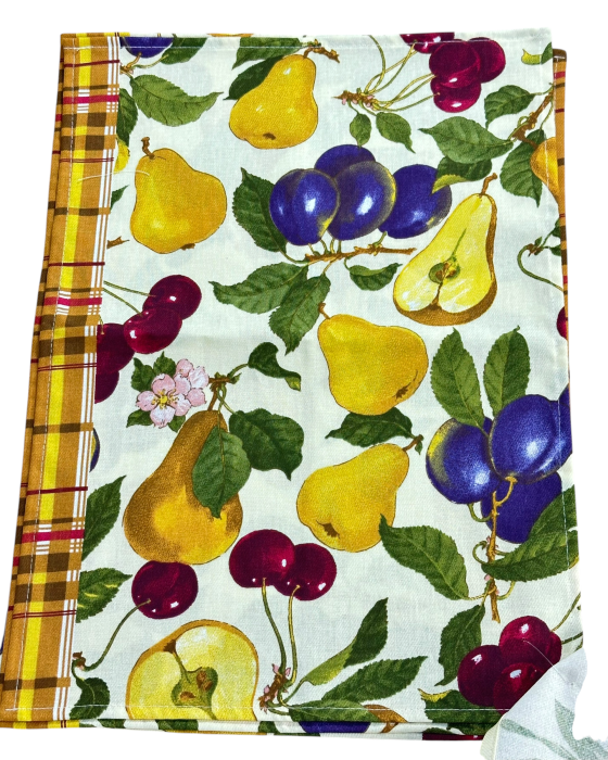 Set 4 prosoape de bucatarie 33/50 cm, bumbac 100%, fructe si legume [2]