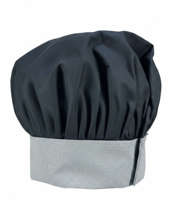 Uniforme HoReCa - Bonetă de bucătar tip soufflaki | reglabilă cu scai | tercot | Mărime universală | negru