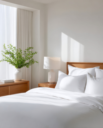 Lenjerii de pat - Cearceafuri de pat fără elastic – bumbac șifon 100%, Alb