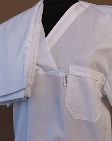 Costum chirurgical unisex Alb [2]