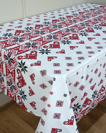 Față de masă cu model tradițional - Față de masă cu model tradițional, din bumbac - Model Zamfira