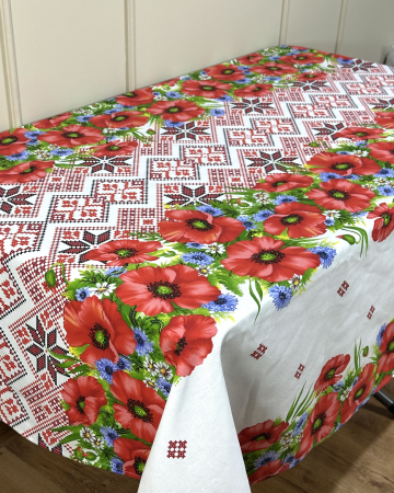 Produse pentru Casă - Față de masă cu model tradițional - Maci 2