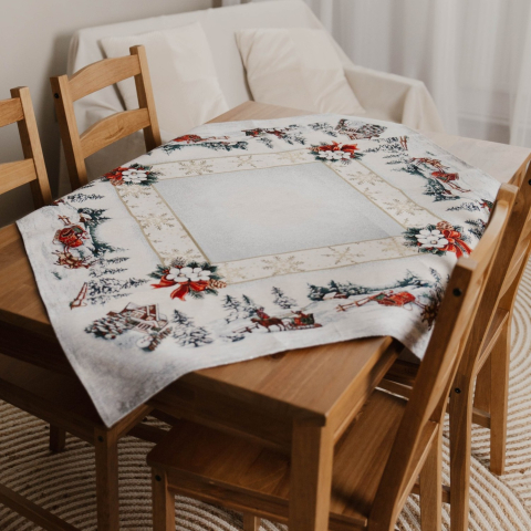 Față de masă de Crăciun tip goblen, 1m/1m - Moș Crăciun [1]