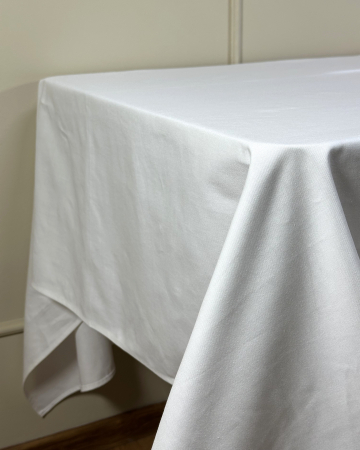 Fețe de masă cu diverse imprimeuri - Față de masă din bumbac 100%, Alb UNI