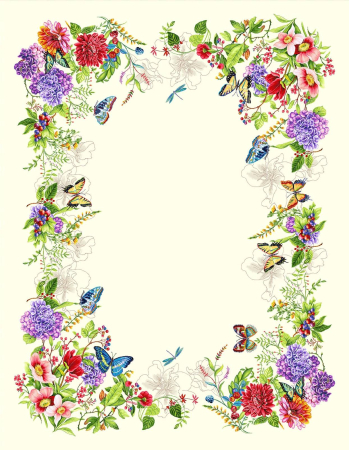 Fețe de masă tip goblen - Față de masă din bumbac tip goblen, Fluturi si Libelule