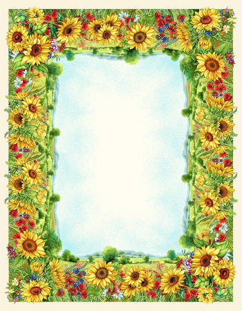 Fețe de masă tip goblen - Față de masă din bumbac tip goblen, Floarea Soarelui