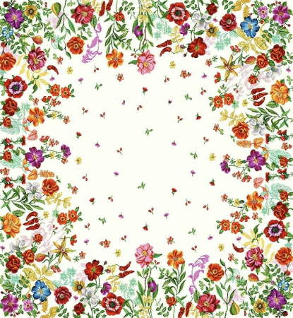 Fețe de masă tip tablou - Față de masă din bumbac tip goblen, Flori de Primavara