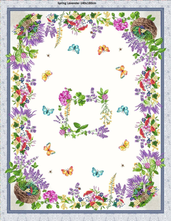 Fețe de masă tip tablou - Față de masă din bumbac tip goblen,  Lavandă de Primavară