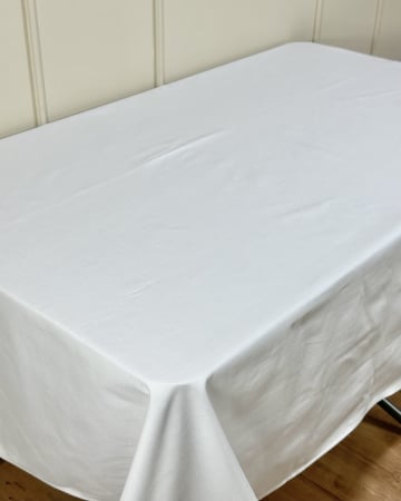 Produse pentru Casă - Față de masă impermeabilă, 100% bumbac - Alb UNI