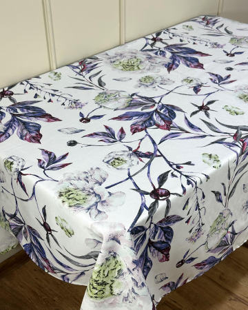 Fețe de masă impermeabile - Față de masă impermeabilă, 100% bumbac - Bujor