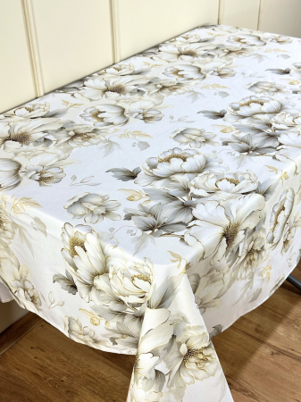 Fețe de masă Impermeabile - Față de masă impermeabilă, 100% bumbac - Bujor Imperial