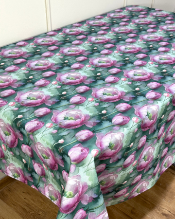 Fețe de masă impermeabile - Față de masă impermeabilă, 100% bumbac - Lalele