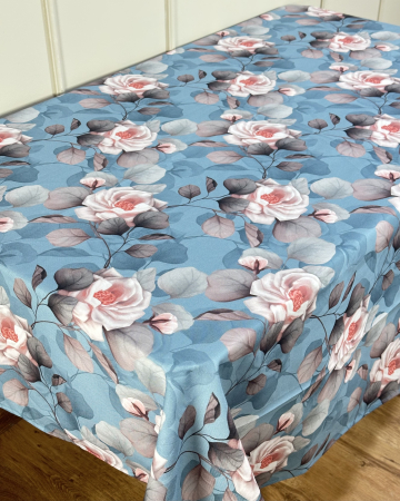 Fețe de masă Impermeabile - Față de masă impermeabilă, 100% bumbac - Trandafiri