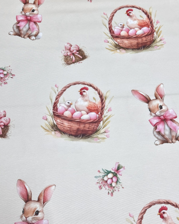 Produse pentru Casă - Față de masă impermeabilă cu model de Paște - Cloșca cu pui