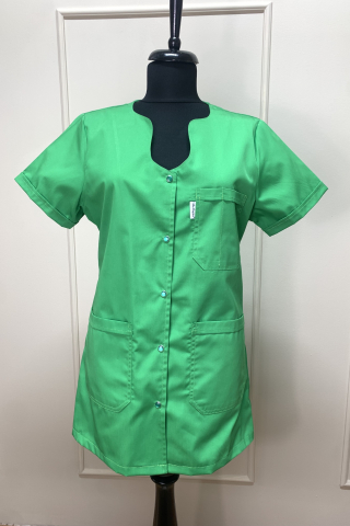 Halate medicale - Halat Parma cu mâneca scurtă, Verde Măr