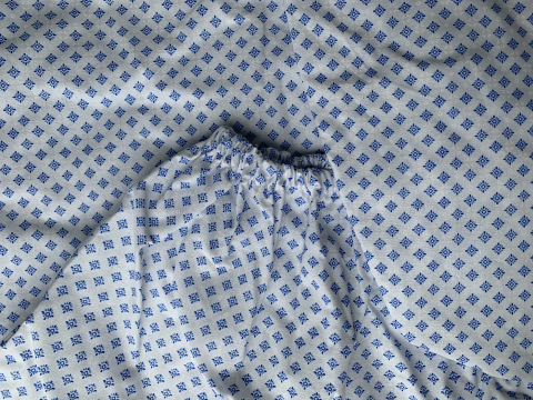 Husă de pat cu elastic din bumbac - Dr. House bleu [2]