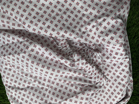 Husă de pat cu elastic din bumbac - Dr. House roșu [2]