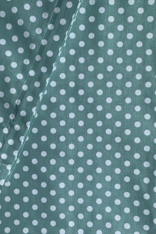 Produse pentru copii - Lenjerie de pat bebe- Turcoaz cu buline albe