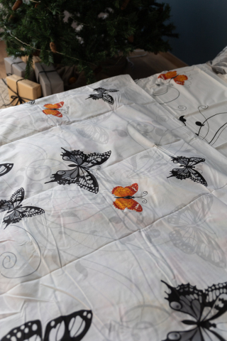 Lenjerie de pat XXL din bumbac percale - Fluturi [4]