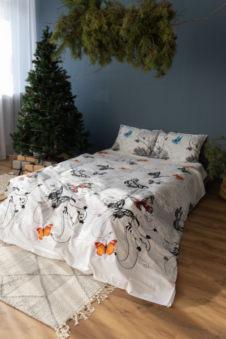 Lenjerie de pat XXL din bumbac percale - Fluturi [3]