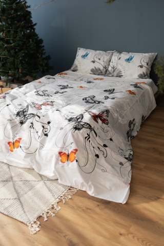 Lenjerie de pat din bumbac percale - Fluturi [2]