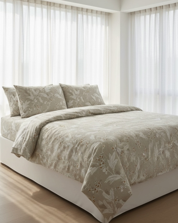 Set lenjerie Bumbac Ranforce - Lenjerie de pat din bumbac ranforce 100% - Lea
