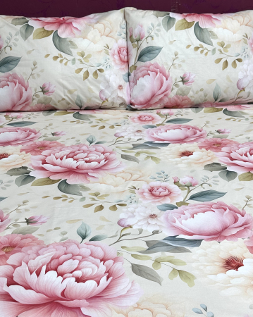 Set lenjerie Bumbac Ranforce - Lenjerie de pat din bumbac ranforce 100% - Melissea