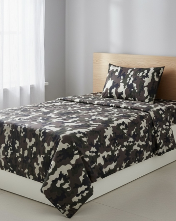 Reduceri - Lenjerie de pat din bumbac ranforce 100% - Model Armata