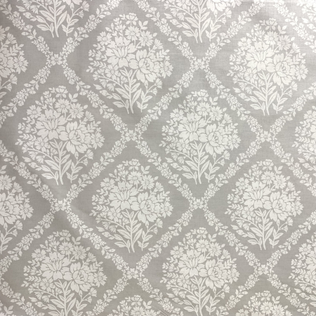 Lenjerii de pat - Lenjerie de pat din bumbac ranforce- Decor floral in stil baroc, gri