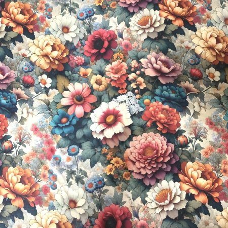 Seturi de lenjerie din Bumbac Ranforce - Lenjerie de pat din bumbac ranforce - Gradina cu Flori