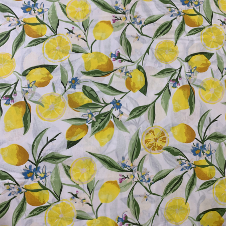 Lenjerii de pat - Lenjerie de pat din bumbac ranforce- Crengute cu lamai