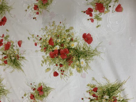 Lenjerie de pat dublu din bbc satinat- Maci și romaniță [2]