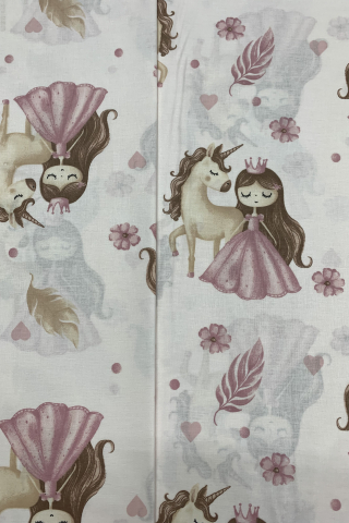 Produse pentru copii - Lenjerie de pat pentru copii - Printesa si Unicorn